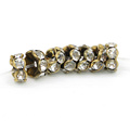 Excellent Quality IA0203 Nickel Black Plating Charm Rhinestone Slider Rondelles Spacer Beads